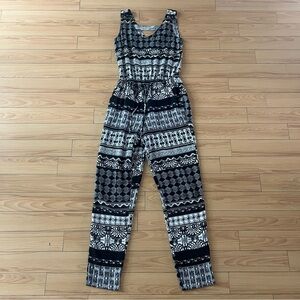 BeBop Black and White Jumpsuit with Chic Design Size Small